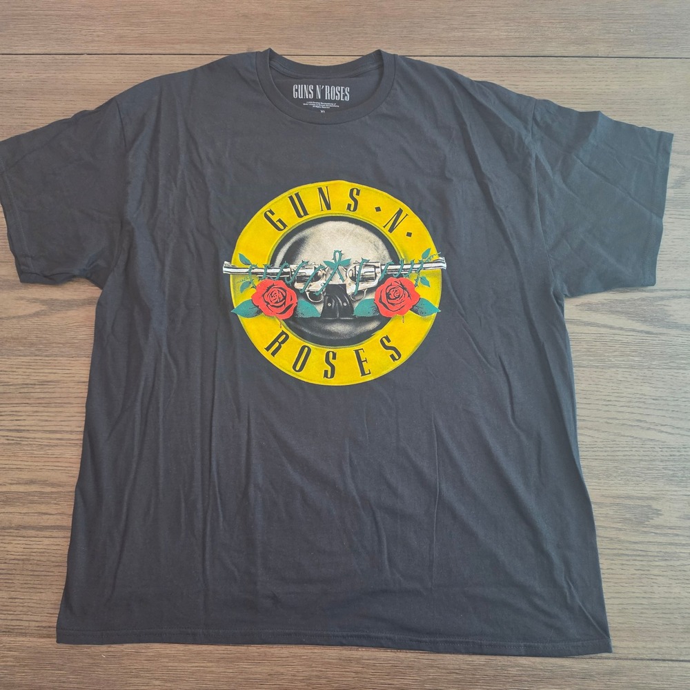 Guns N Roses Bullet Logo Graphic T-Shirt Black 3XL NWT Bravado Licensed Rock Tee